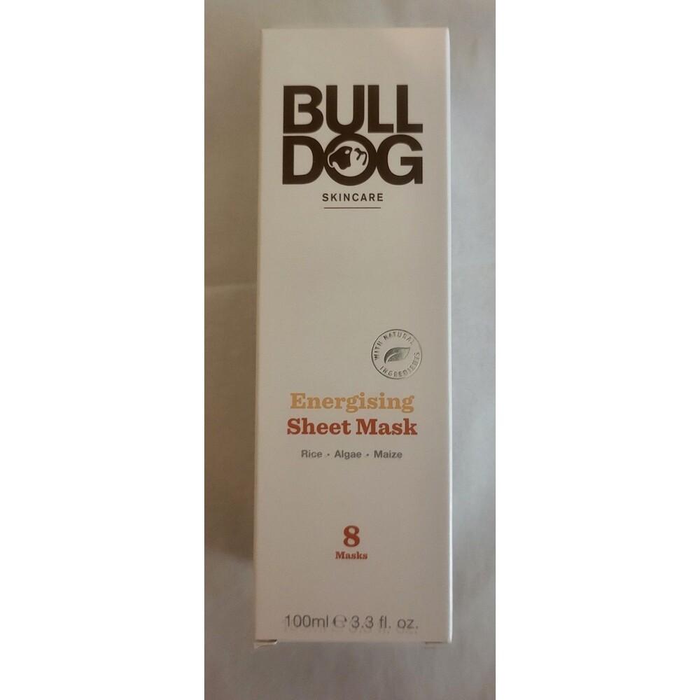 Bull Dog Skincare Energizing Sheet Mask, 1 Box, With 8 Masks
